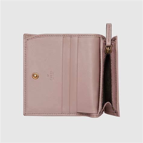 gucci marmont pink card case|Gucci leather card case wallet.